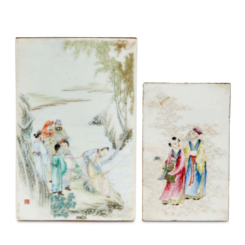 



TWO FAMILLE ROSE PORCELAIN PLAQUES, CHINA, QING DYNASTY, XX C.  - Auction Asian Art | 东方艺术 - Pandolfini Casa d'Aste