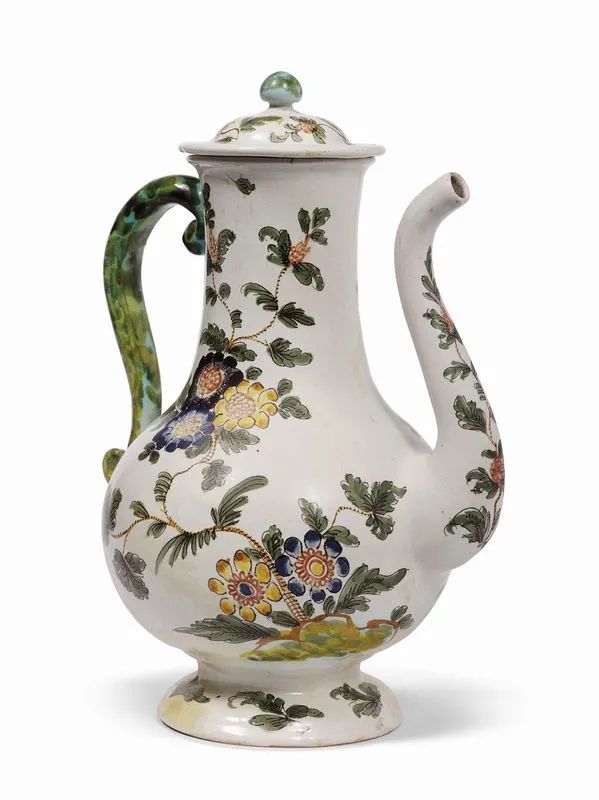 CAFFETTIERA, PARMA, ULTIMO QUARTO SECOLO XVIII  - Auction The charm and splendour of maiolica and porcelain: the Pietro Barilla Collection and an important Roman collection - Pandolfini Casa d'Aste