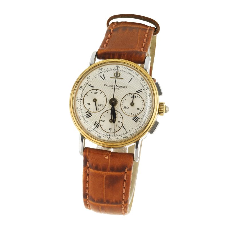 Baume &amp; Mercier : BAUME &amp; MERCIER CHRONOGRAPH REF. 6101 099 N. 21528XX IN STAINLESS STEEL AND GOLD  - Auction ONLINE AUCTION | WATCHES - Pandolfini Casa d'Aste