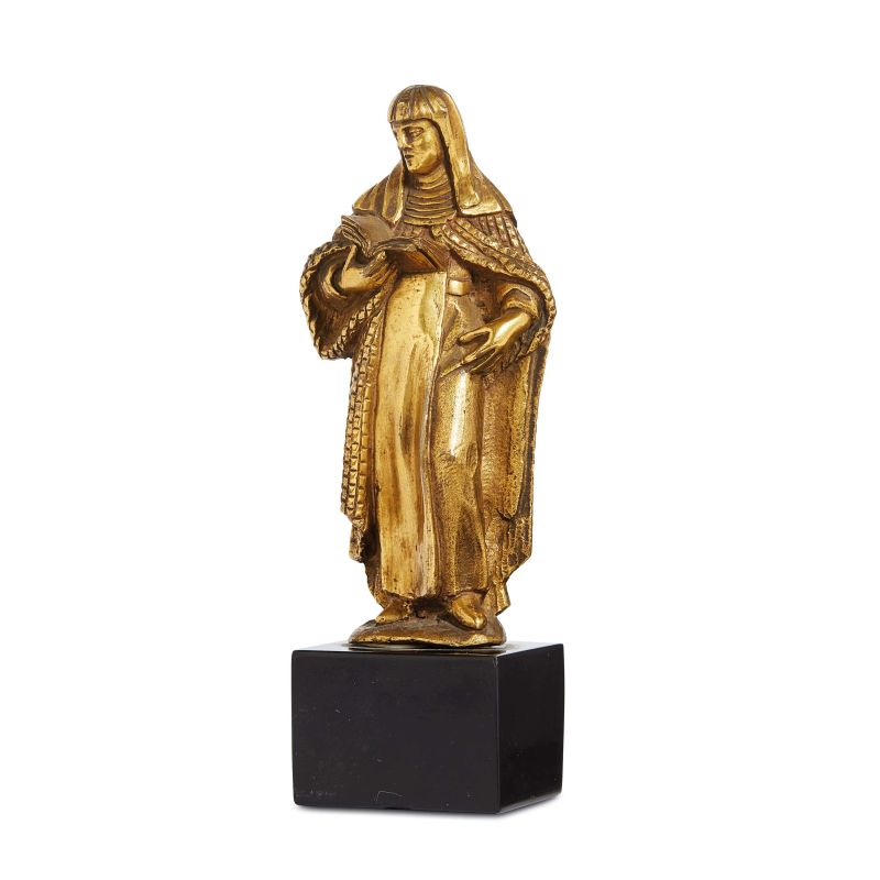 



German school, 18th century, Abbess, gilded bronze  - Auction SCULPTURES AND WORKS OF ART FROM MIDDLE AGE TO 19TH CENTURY - Pandolfini Casa d'Aste