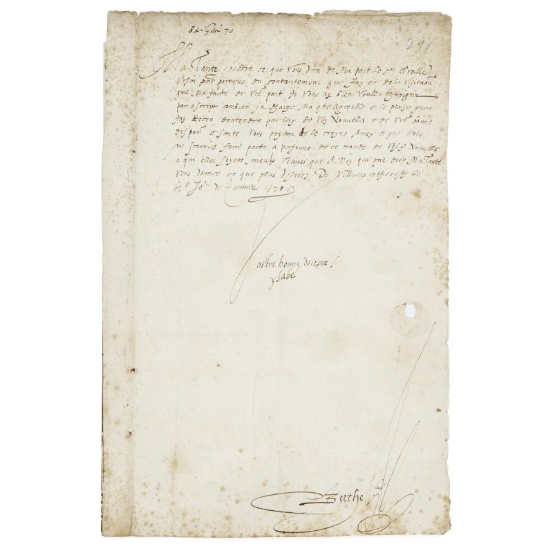 Elisabetta d’Austria. Lettera con firma autografa  - Auction BOOKS, MANUSCRIPTS,  AUTOGRAPHS AND PRINTS - Pandolfini Casa d'Aste