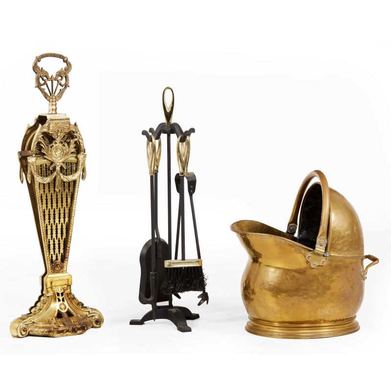 FIREPLACE ITEMS, 20TH CENTURY  - Auction ONLINE AUCTION | ARREDARE CON STILE. MOBILI E OGGETTI D'ARTE - Pandolfini Casa d'Aste