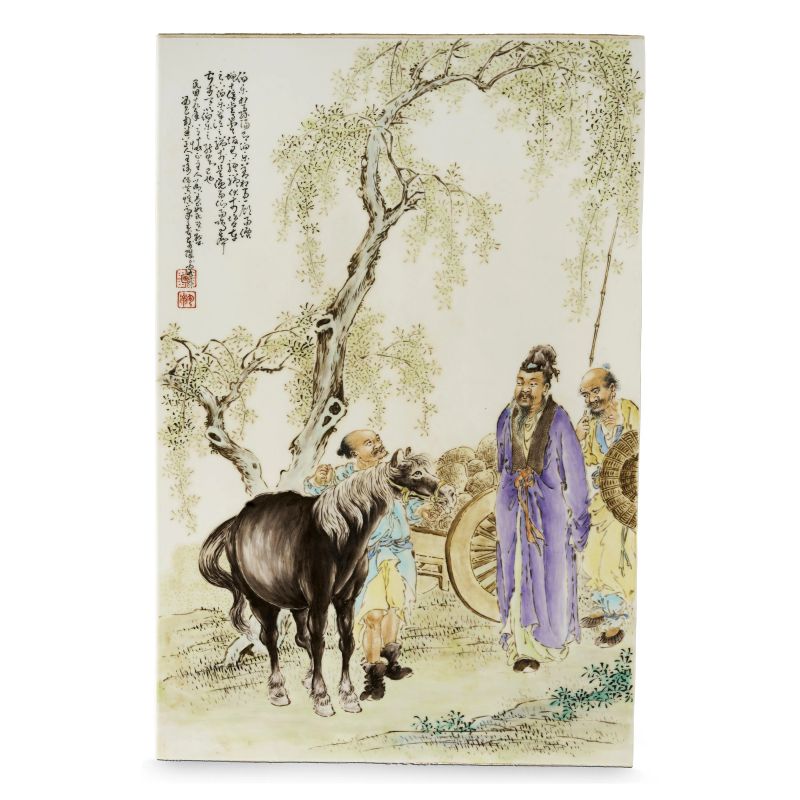 



A PORCELAIN PLAQUE IN THE STYLE OF WANG QI, CHINA, 20TH CENTURY  - Asta Arte Orientale | 东方艺术 - Pandolfini Casa d'Aste