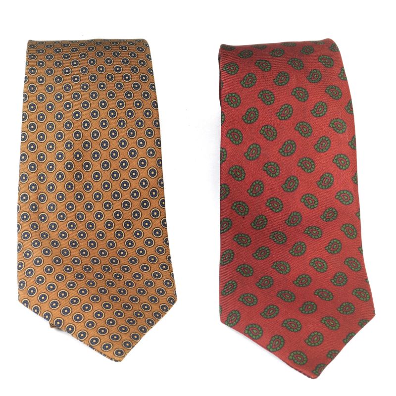 MARINELLA TWO SILK TIES  - Auction VINTAGE FASHION: HERMES, LOUIS VUITTON AND OTHER GREAT MAISON BAGS AND ACCESSORIES - Pandolfini Casa d'Aste