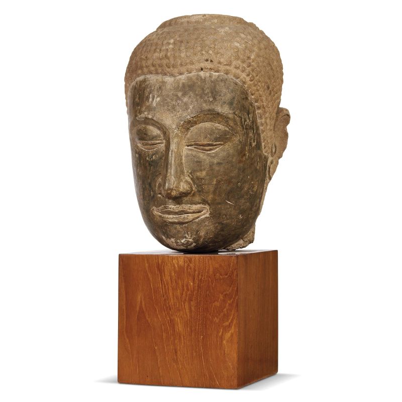 A HEAD OF BUDDHA, THAILAND, 17TH CENTURY  - Auction Asian Art - Pandolfini Casa d'Aste