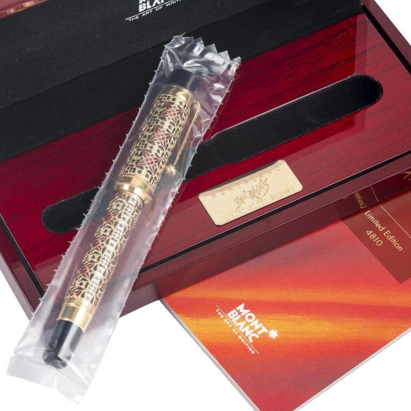 Montblanc : 



MONTBLANC HOMMAGE A SEMIRAMIS PENNA STILOGRAFICA SERIE PATRON OF ART EDIZIONE LIMITATA N. 2502/4810 ANNO 1996  - Asta ARCADE |  OROLOGI E PENNE DA COLLEZIONE - Pandolfini Casa d'Aste