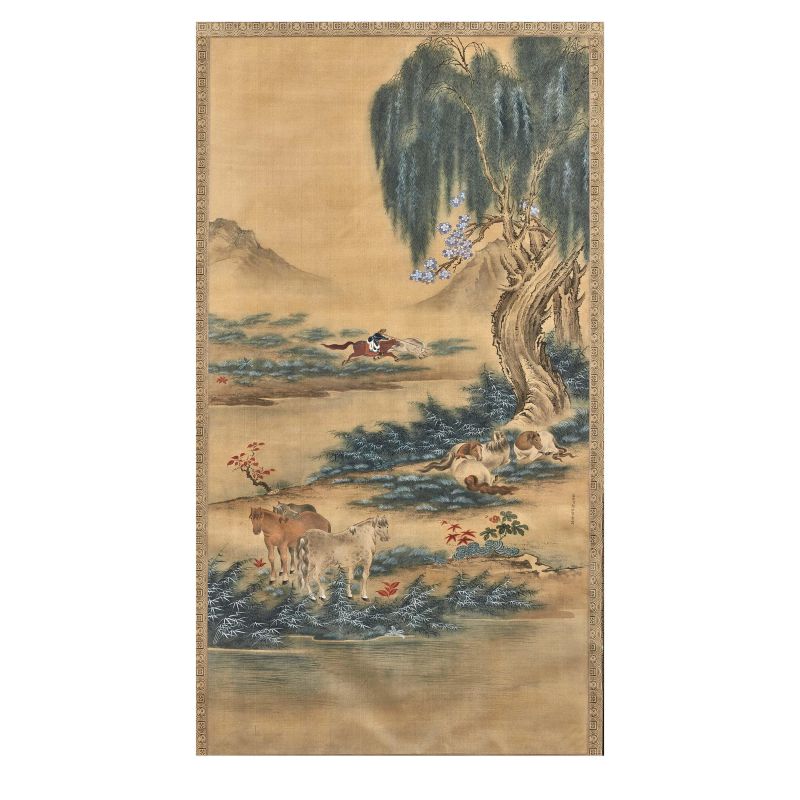 DIPINTO, CINA, DINASTIA QING, SEC. XIX  - Asta Arte Orientale | &#19996;&#26041;&#33402;&#26415; - Pandolfini Casa d'Aste