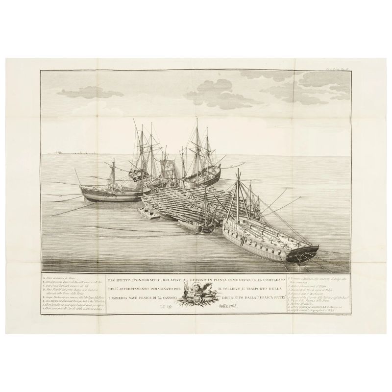 First and only edition of this early account on raising a sunken ship  - Auction BOOKS, MANUSCRIPTS AND AUTOGRAPHS - Pandolfini Casa d'Aste