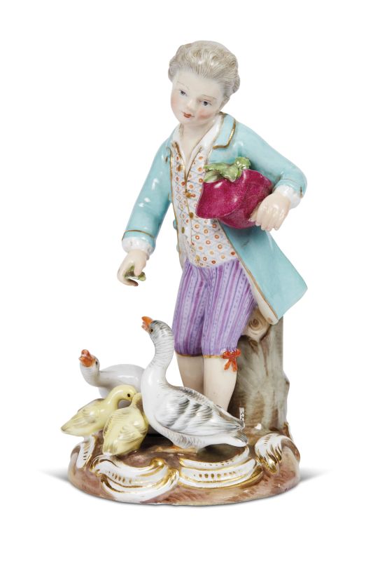 A MEISSEN FIGURE, FIRST QUARTER 19TH CENTURY  - Auction ONLINE AUCTION | CERAMICA. MAIOLICHE E PORCELLANE DAL XVI AL XIX SECOLO - Pandolfini Casa d'Aste