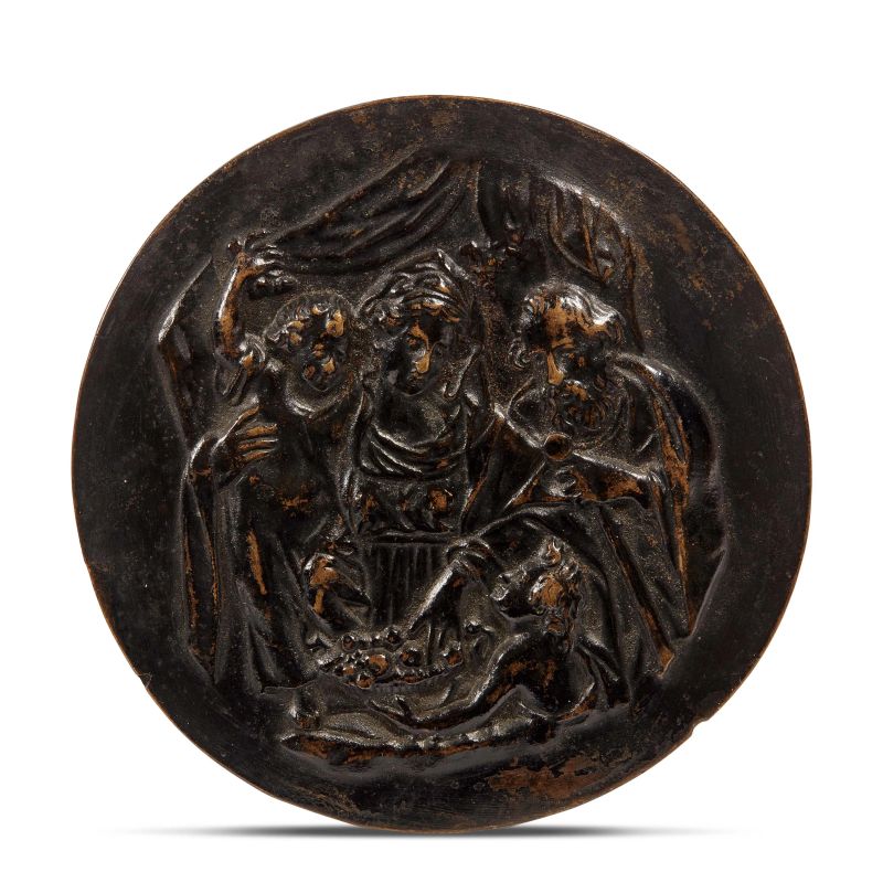 



Spain, 17th century, Holy Family with the infant Saint John, bronze  - Auction PLAQUETTES, MEDALS, AND SMALL BRONZE SCULPTURES FROM THE COLLECTION OF MARIO SCAGLIA AND OTHER PROVENANCES - Pandolfini Casa d'Aste