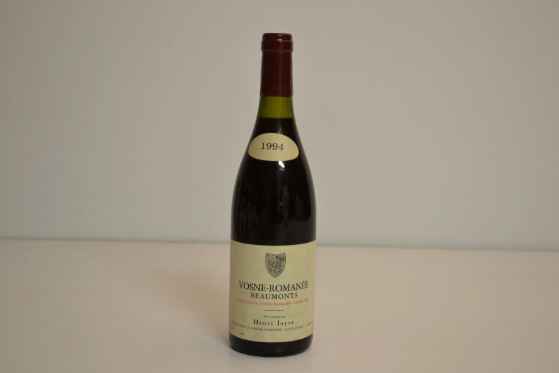Vosne-Roman&eacute;e Beaumonts Domaine Henri Jayer 1994  - Auction A Prestigious Selection of Wines and Spirits from Private Collections - Pandolfini Casa d'Aste
