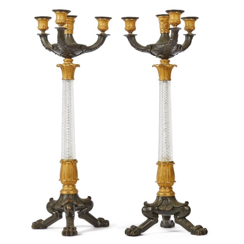 COPPIA DI CANDELABRI, FRANCIA, INIZIO SECOLO XIX  - Asta INTERNATIONAL FINE ART - Pandolfini Casa d'Aste