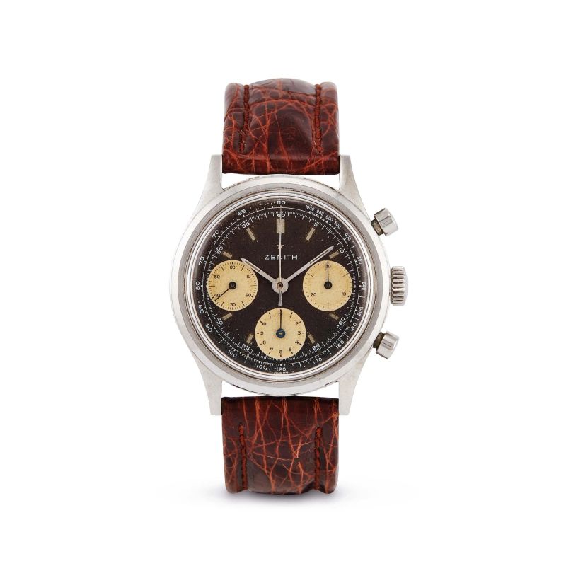 Zenith : ZENITH CRONOGRAFO IN ACCIAIO  - Asta OROLOGI DA POLSO E DA TASCA - Pandolfini Casa d'Aste
