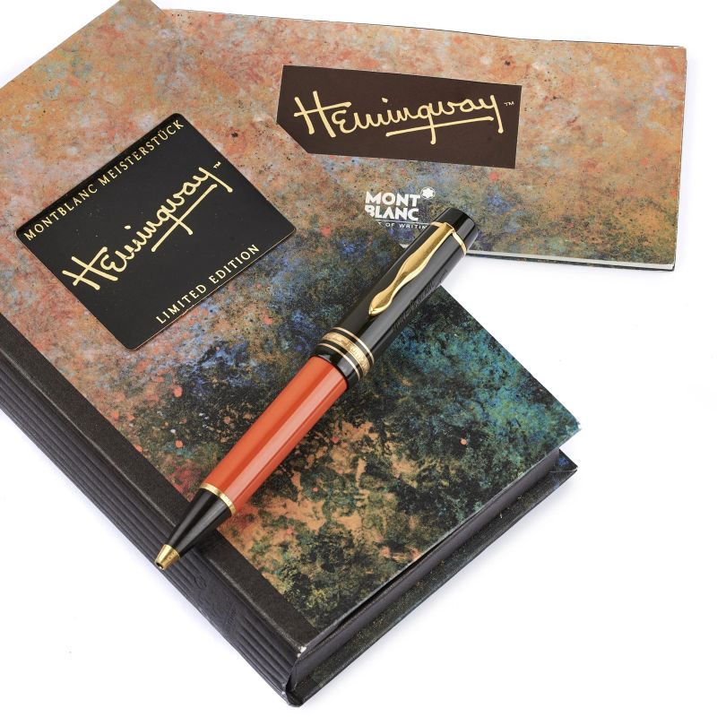 Montblanc : MONTBLANC MEISTERSTÜCK "ERNEST HEMINGWAY" PENNA A SFERA, SERIE WRITERS EDIZIONE LIMITATA N. SE5596/10, ANNO 1992  - Asta OROLOGI E PENNE - Pandolfini Casa d'Aste