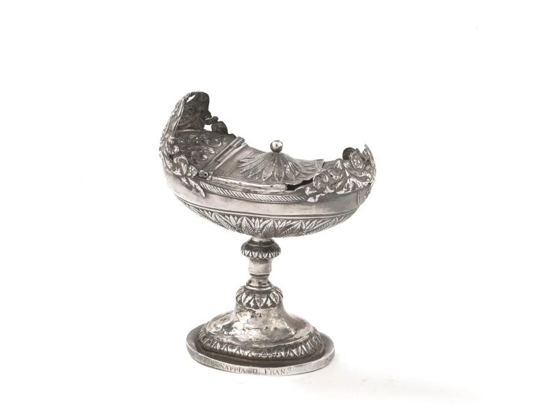 NAVICELLA PORTA INCENSO, GENOVA, 1821  - Auction Fine silver, Coins and Medals, Books - Pandolfini Casa d'Aste