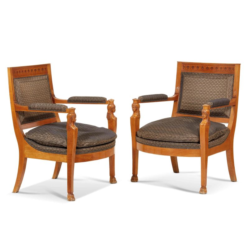 



A PAIR OF TUSCAN ARMCHAIRS, 19TH CENTURY  - Auction INTERNATIONAL FINE ART - Pandolfini Casa d'Aste