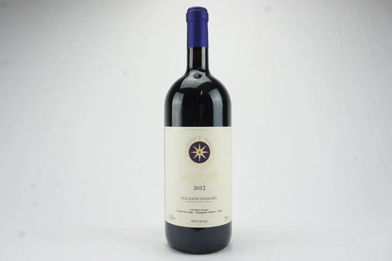      Sassicaia Tenuta San Guido 2012   - Asta L'Arte del Collezionare - Vini italiani e francesi da cantine selezionate - Pandolfini Casa d'Aste