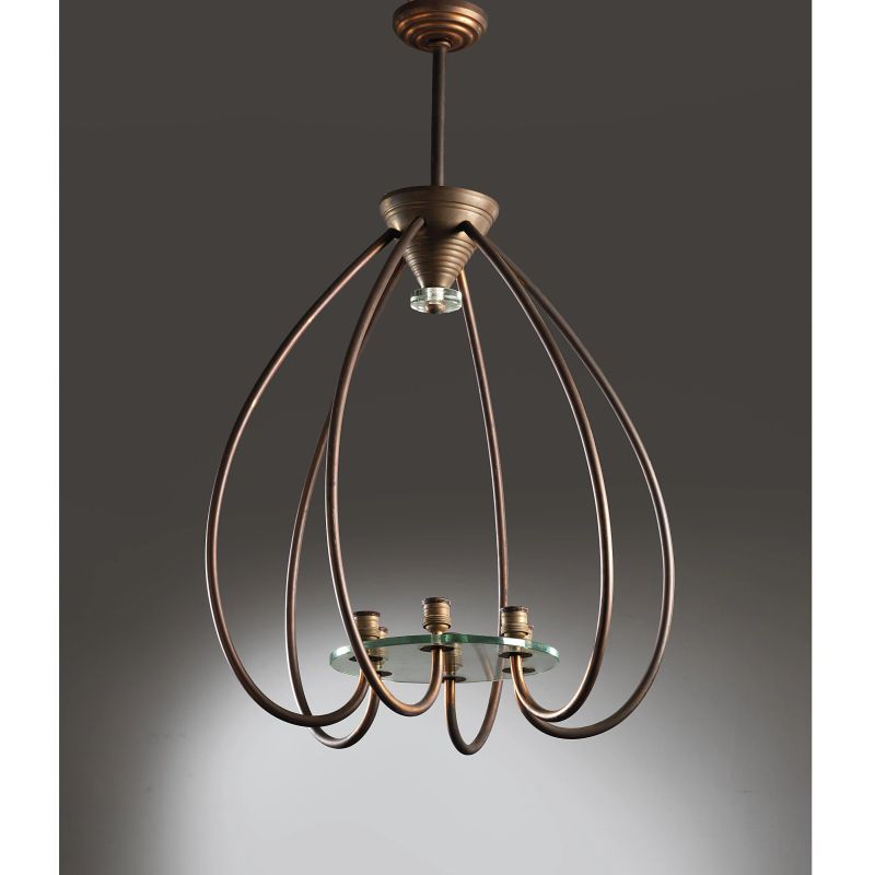 



METAL AND GLASS CEILING LAMP  - Auction DESIGN AND DECORATIVE ARTS - Pandolfini Casa d'Aste
