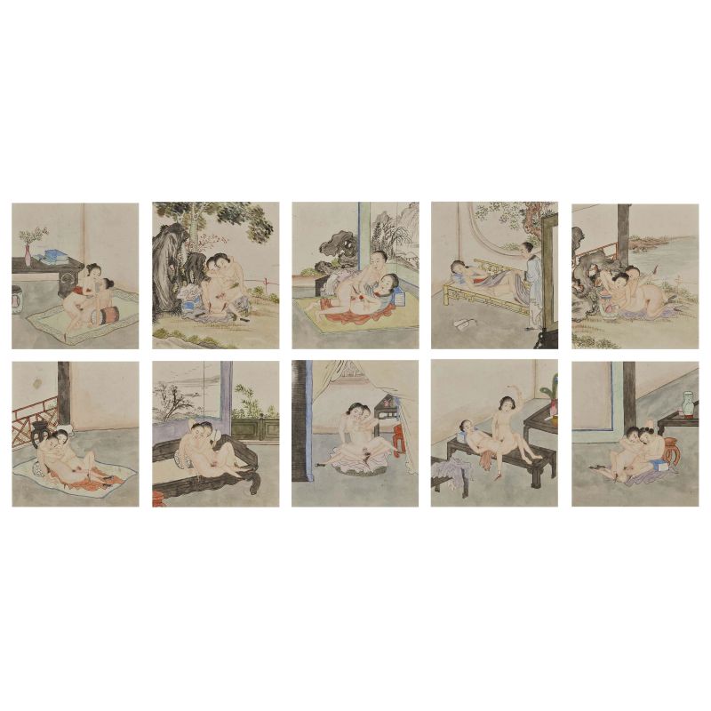 SERIES OF TEN DRAWINGS, CHINA, LATE QING DYNASTY, 19TH-20TH CENTURIES  - Auction Asian Art | &#19996;&#26041;&#33402;&#26415; - Pandolfini Casa d'Aste