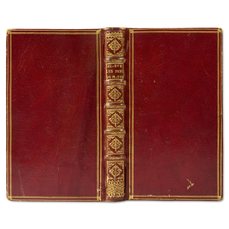 Pascal's philosophy in a desirable contemporary red morocco binding  - Auction BOOKS, MANUSCRIPTS AND AUTOGRAPHS - Pandolfini Casa d'Aste