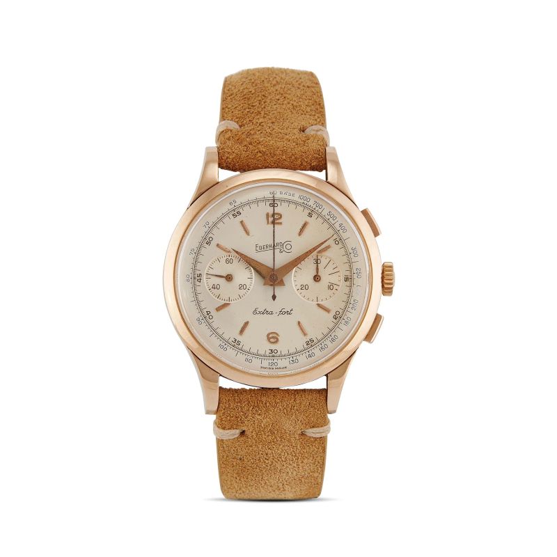 Ebel : EBERHARD EXTRA-FORT YELLOW GOLD CHRONOGRAPH REF. 14003   - Auction WRISTWATCHES - Pandolfini Casa d'Aste