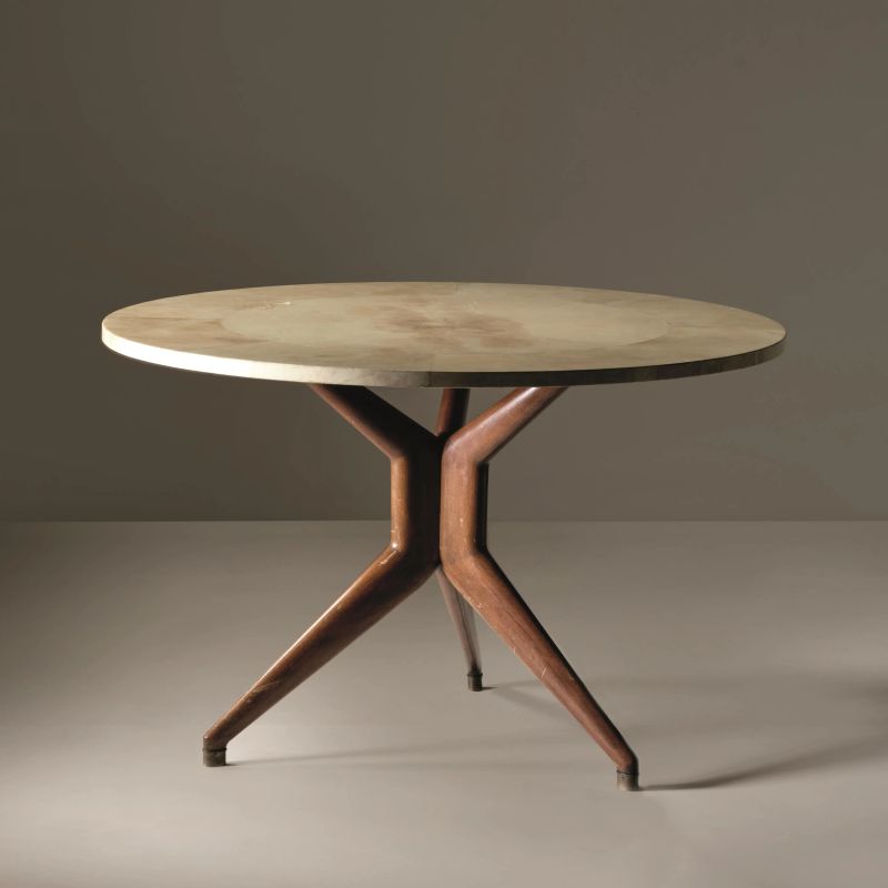 



ROUND TABLE, WOODEN STRUCTURE, PERGAMEN TOP   - Auction DESIGN AND DECORATIVE ARTS - Pandolfini Casa d'Aste