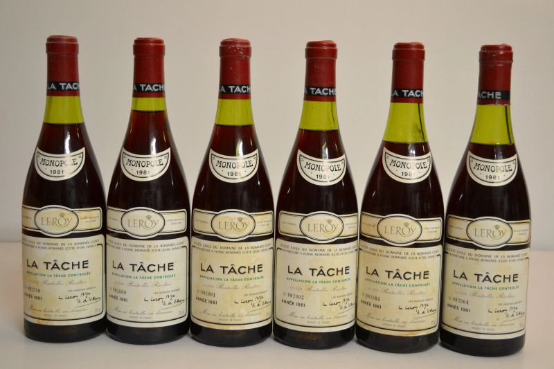 La T&acirc;che Domaine de la Roman&eacute;e Conti 1981  - Asta Una Prestigiosa Selezione di Vini e Distillati da Collezioni Private - Pandolfini Casa d'Aste