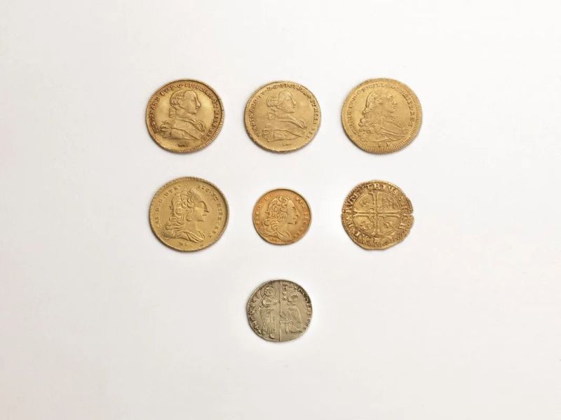 LOTTO DI SEI MONETE D'ORO  - Asta Argenti Europei e Numismatica - Pandolfini Casa d'Aste