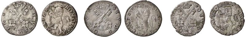 CLEMENTE VII (GIULIO DE&rsquo; MEDICI 1523 - 1534), 3 BOLOGNINI IN MISTURA  - Auction Collectible coins and medals. From the Middle Ages to the 20th century. - Pandolfini Casa d'Aste