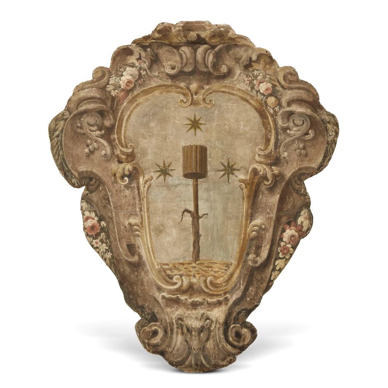 A CENTRAL ITALY PARADE COAT OF ARMS, 18TH CENTURY  - Auction FURNITURE AND WORKS OF ART FROM PRIVATE COLLECTIONS - Pandolfini Casa d'Aste