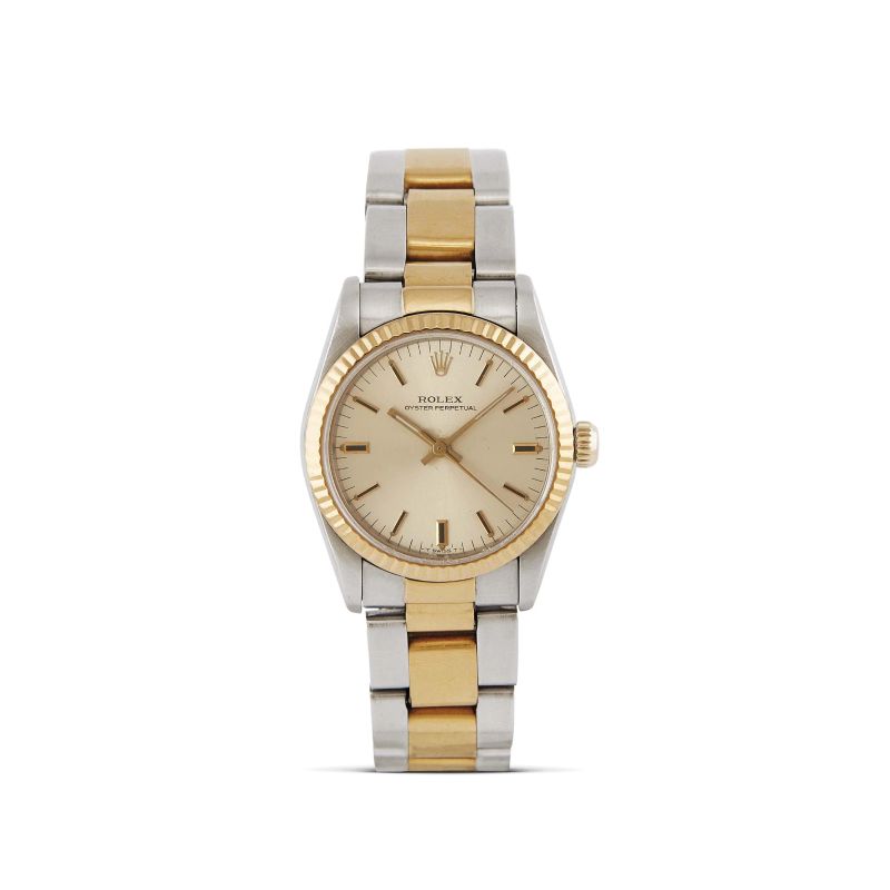 Rolex : 



ROLEX OYSTER PERPETUAL MID-SIZE REF. REF. 67513 N. 84082XX STAINLESS STEEL AND GOLD WRISTWATCH, 1983  - Auction WRISTWATCHES - Pandolfini Casa d'Aste