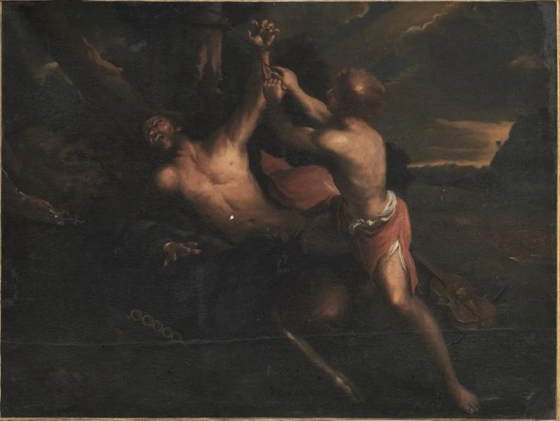 Scuola genovese, sec. XVII  - Auction 19th century Paintings - II - Pandolfini Casa d'Aste