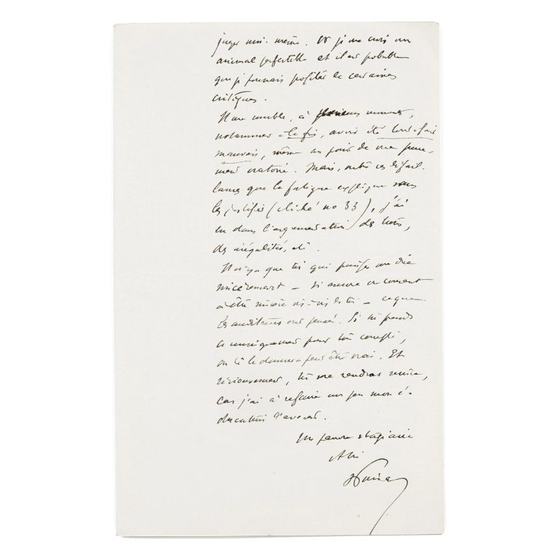 Autograph letter by the statesman who served as President and three times as Prime Minister of France  - Auction BOOKS, MANUSCRIPTS,  AUTOGRAPHS AND PRINTS - Pandolfini Casa d'Aste