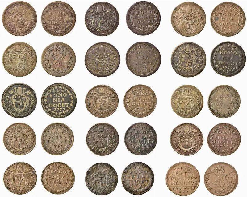 PIO VI (GIOVANNI ANGELO BRASCHI 1775 - 1799), QUINDICI QUATTRINI  - Auction Collectible coins and medals. From the Middle Ages to the 20th century. - Pandolfini Casa d'Aste