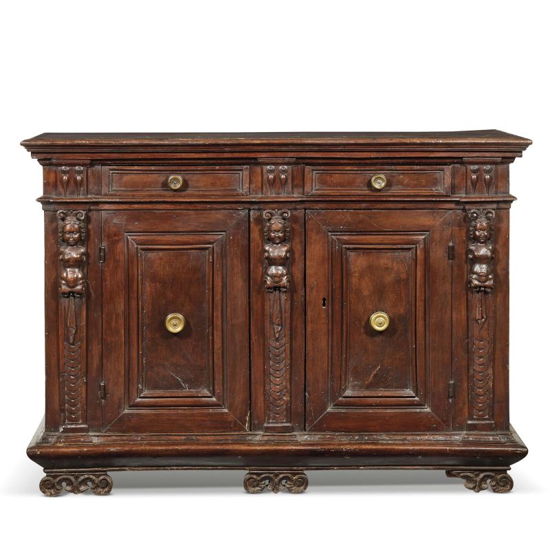 CREDENZA, TOSCANA, SECOLO XVII  - Asta MOBILI, MAIOLICHE E OGGETTI D'ARTE - Pandolfini Casa d'Aste