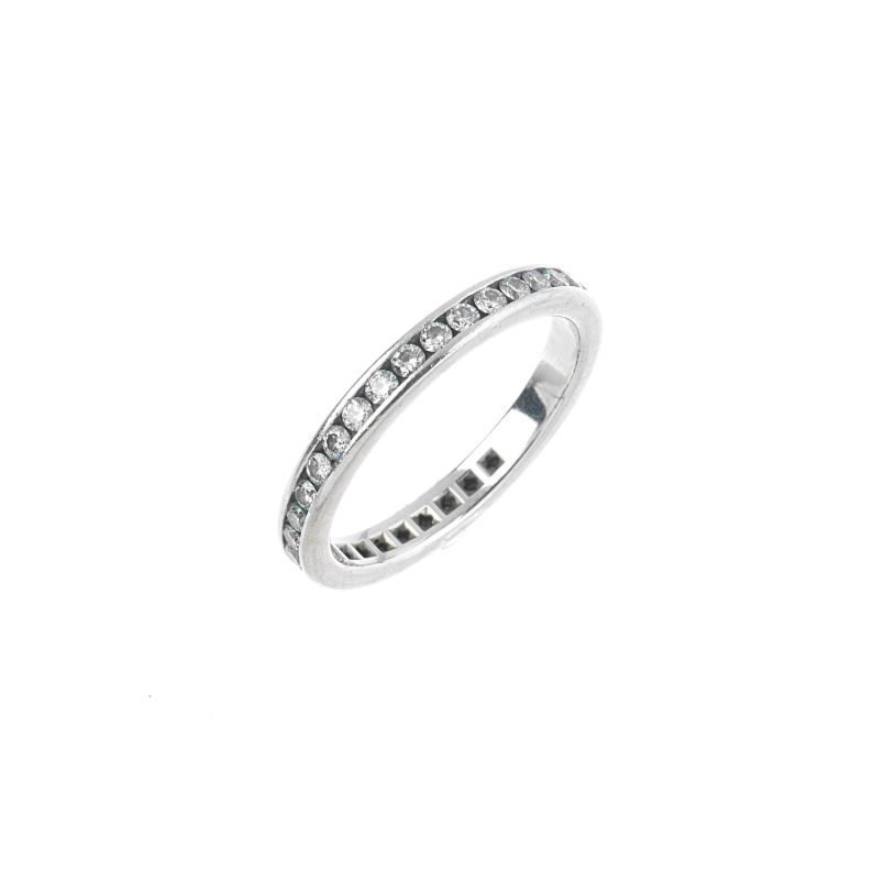 Tiffany &amp; Co : TIFFANY &amp; CO. ETERNITY RING IN PLATINUM  - Auction ONLINE AUCTION | JEWELS - Pandolfini Casa d'Aste