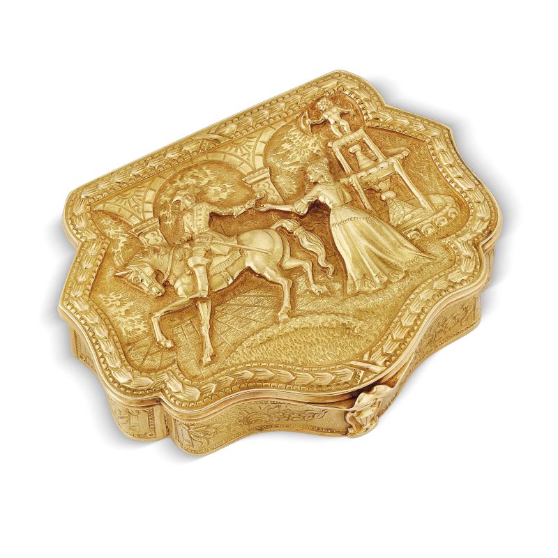 18KT YELLOW GOLD SNUFFBOX  - Auction JEWELS - Pandolfini Casa d'Aste
