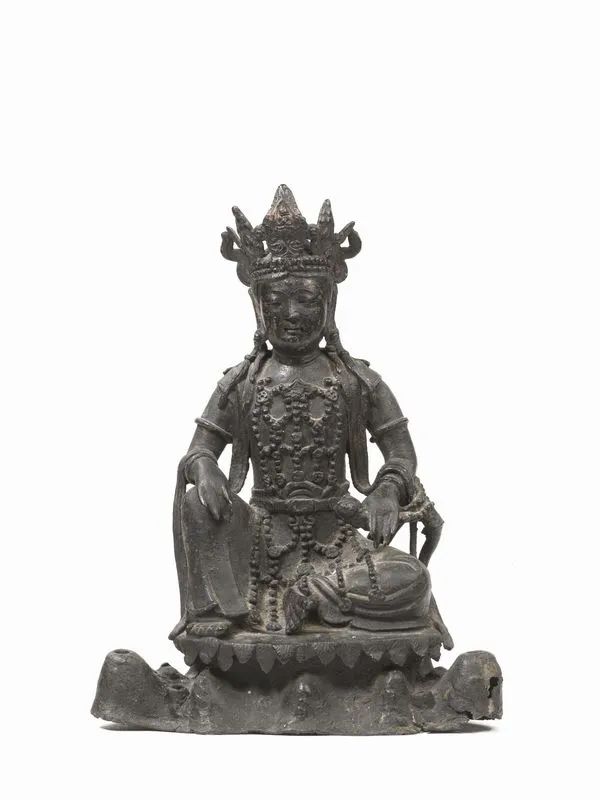 FIGURA, CINA, DINASTIA MING, SEC. XVII  - Auction Asian Art - Pandolfini Casa d'Aste