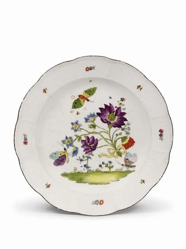 PIATTO, MEISSEN, 1735-1740  - Asta Fascino e splendore delle maioliche e delle porcellane: la raccolta di Pietro Barilla ed una importante collezione romana - Pandolfini Casa d'Aste