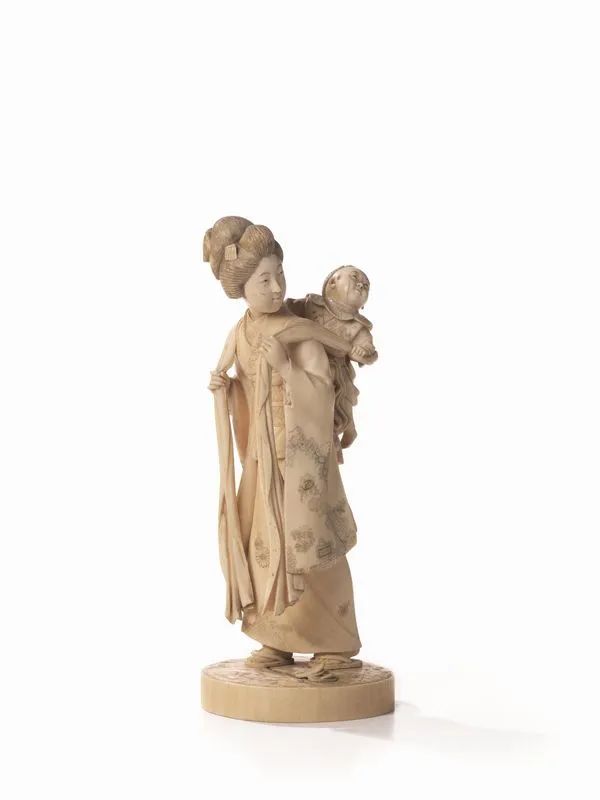 OKIMONO INTAGLIATO, GIAPPONE, PERIODO MEIJI, SEC. XIX  - Auction Asian Art - Pandolfini Casa d'Aste