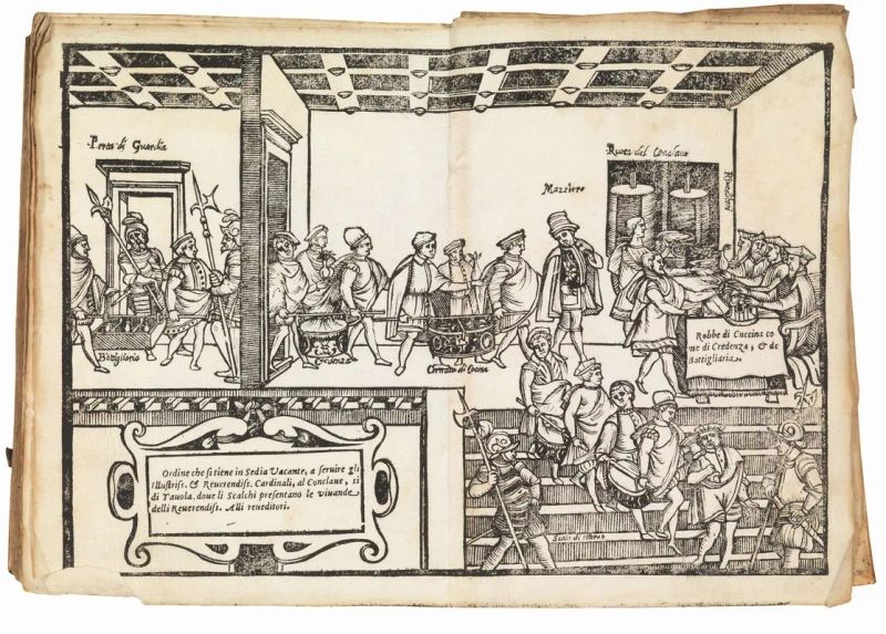 (Gastronomia  Illustrati 500) SCAPPI, Bartolomeo. Opera di m. Bartolomeo    - Auction Books, manuscripts and autographs - Pandolfini Casa d'Aste