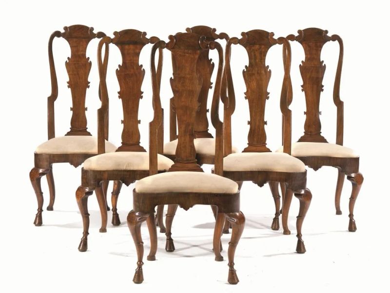 SEI SEDIE, INGHILTERRA, SECONDA METÀ SECOLO XVIII  - Auction Important Furniture and Works of Art, Porcelain and Maiolica - Pandolfini Casa d'Aste
