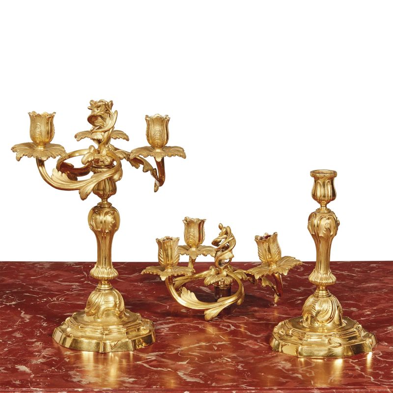 COPPIA DI CANDELABRI, FRANCIA, SECOLO XIX  - Auction International fine art - Pandolfini Casa d'Aste