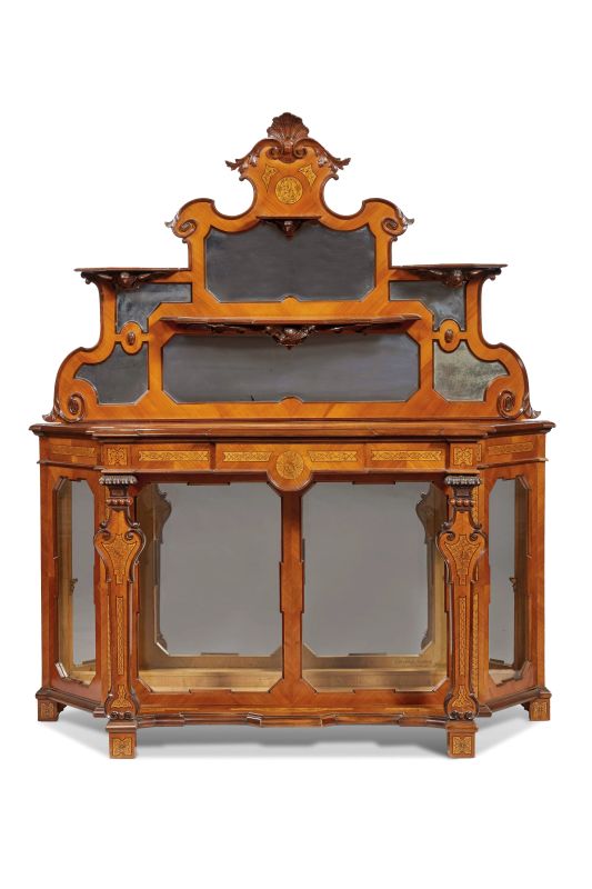&Eacute;TAG&Egrave;RE CON ALZATA, ANDR&Egrave; COSSA, LOMBARDIA, TERZO QUARTO SECOLO XIX  - Auction FURNITURE, PAINTINGS AND SCULPTURES: RESEARCH AND PASSION IN A FLORENTINE COLLECTION - Pandolfini Casa d'Aste