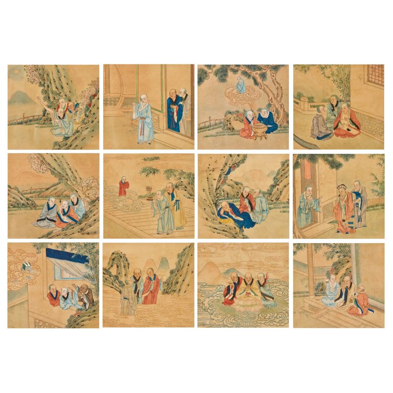 



UNA SERIE DI DODICI DISEGNI, CINA, DINASTIA QING, SEC. XIX/XX  - Asta Asian Art | 东方艺术 - Pandolfini Casa d'Aste