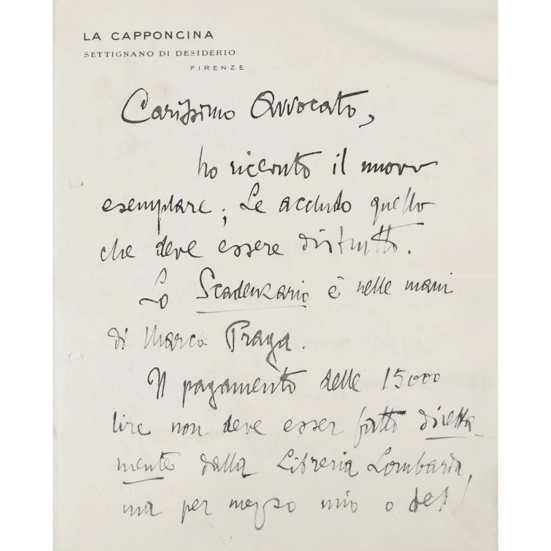 



Bell&rsquo;autografo dannunziano del suo periodo pi&ugrave; creativo e prolifico  - Asta LIBRI, MANOSCRITTI, AUTOGRAFI E STAMPE - Pandolfini Casa d'Aste