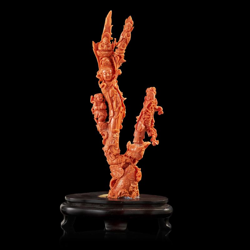 



A RED CORAL CARVING OF GUANYIN WITH CHILD, CHINA, QING DYNASTY, 19TH&ndash;20TH CENTURY   - Auction Asian Art | 东方艺术 - Pandolfini Casa d'Aste