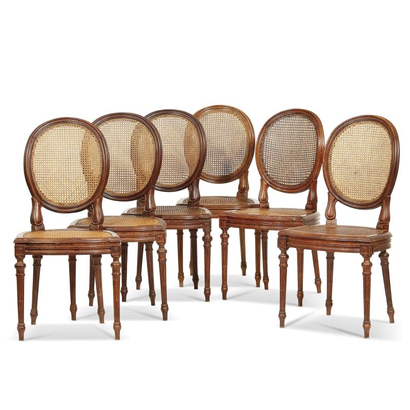 SIX VIENNESE CHAIRS, EARLY 19TH CENTURY  - Auction FURNITURE AND WORKS OF ART FROM PRIVATE COLLECTIONS - Pandolfini Casa d'Aste