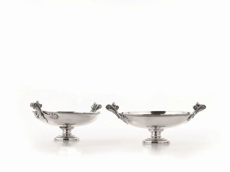 COPPIA DI VASCHETTE, TIFFANY, 1860 CIRCA, ARGENTIERE J. C. MOORE  - Auction Italian and European silver and objets de vertu - Pandolfini Casa d'Aste