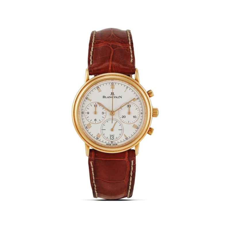 Blancpain : 



BLANCPAIN CRONOGRAFO IN ORO GIALLO  - Asta OROLOGI DA POLSO E DA TASCA - Pandolfini Casa d'Aste